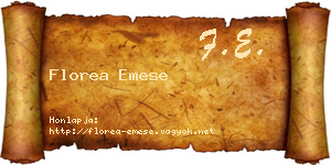 Florea Emese névjegykártya